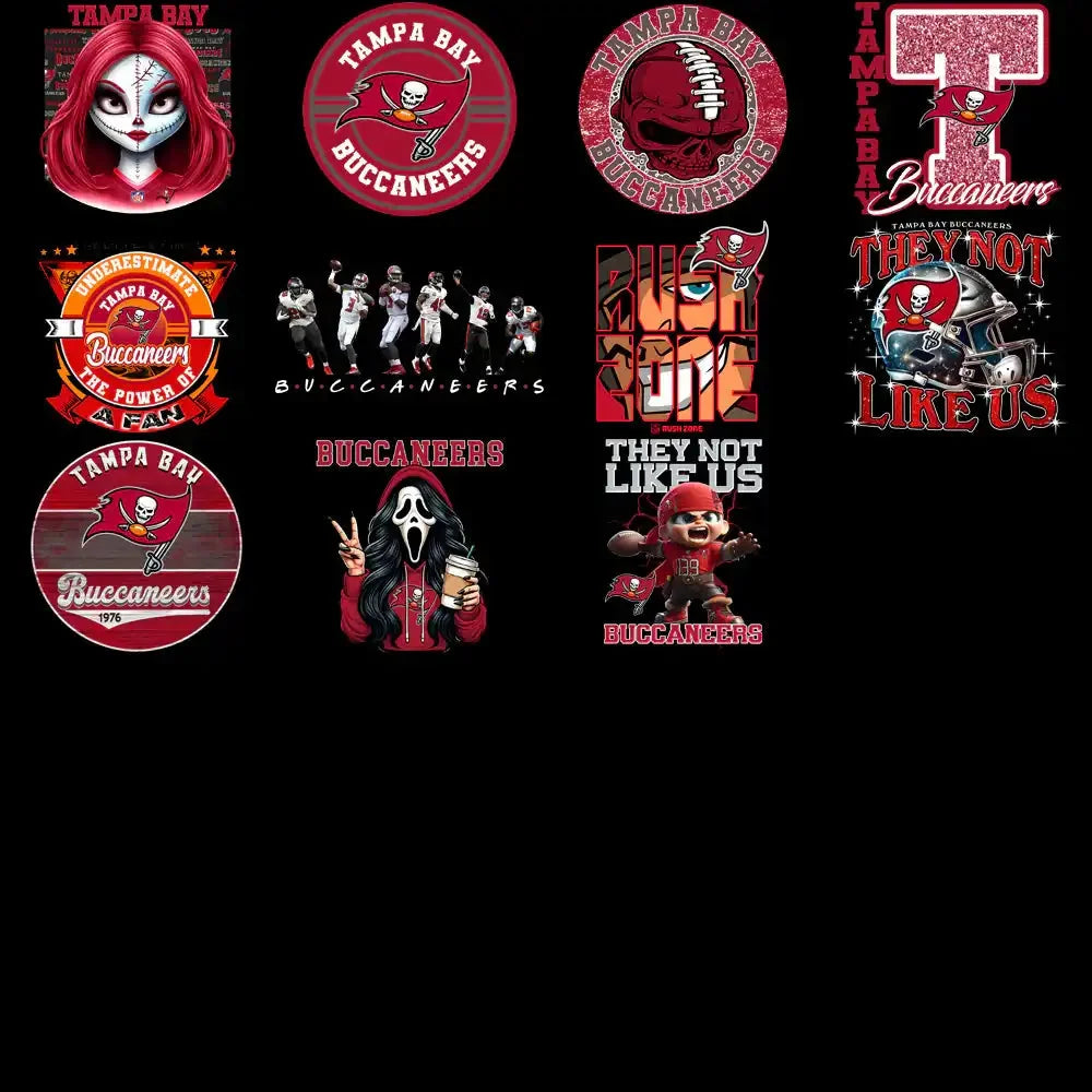 48 Tampa Bay Buccaneers V2 Football Designs Bundle PNG