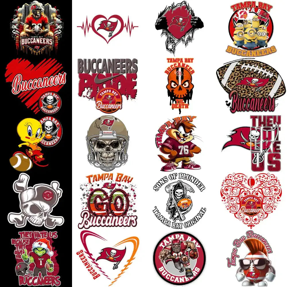 48 Tampa Bay Buccaneers V3 Football Designs Bundle PNG