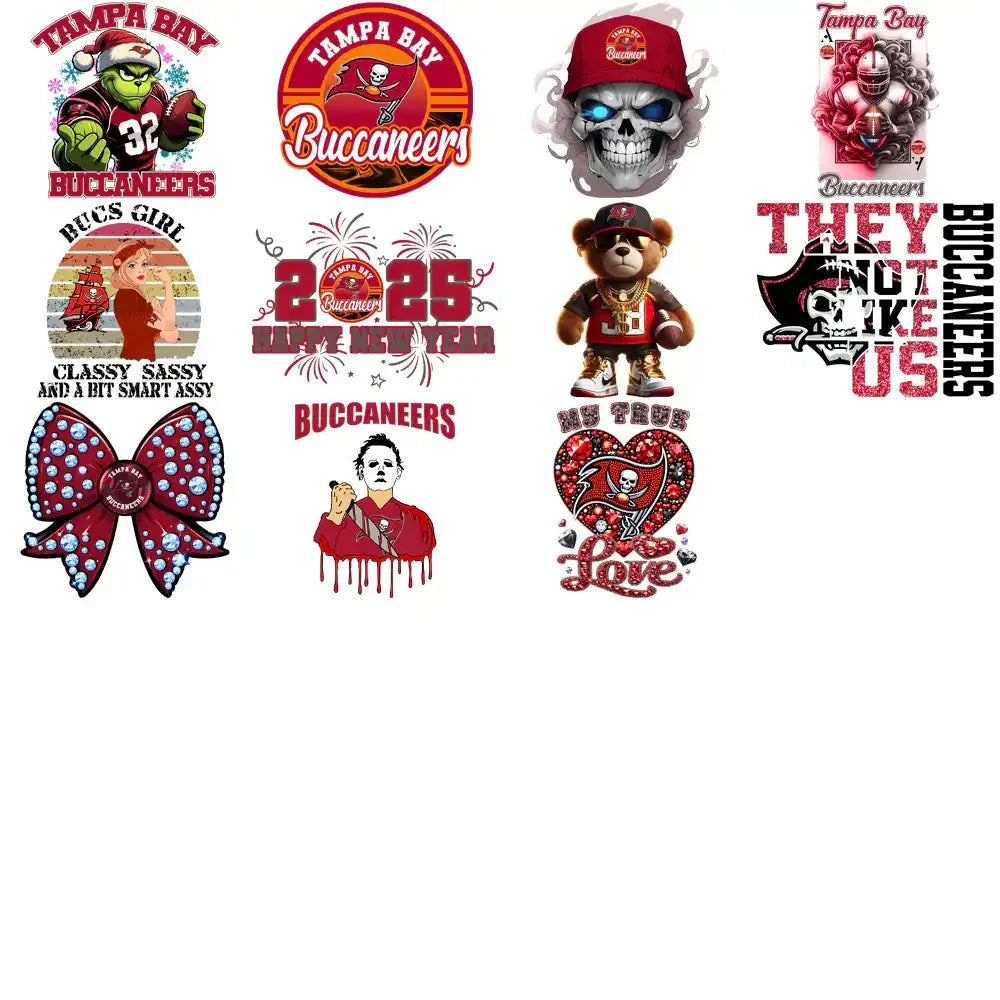 48 Tampa Bay Buccaneers V4 Football Designs Bundle PNG