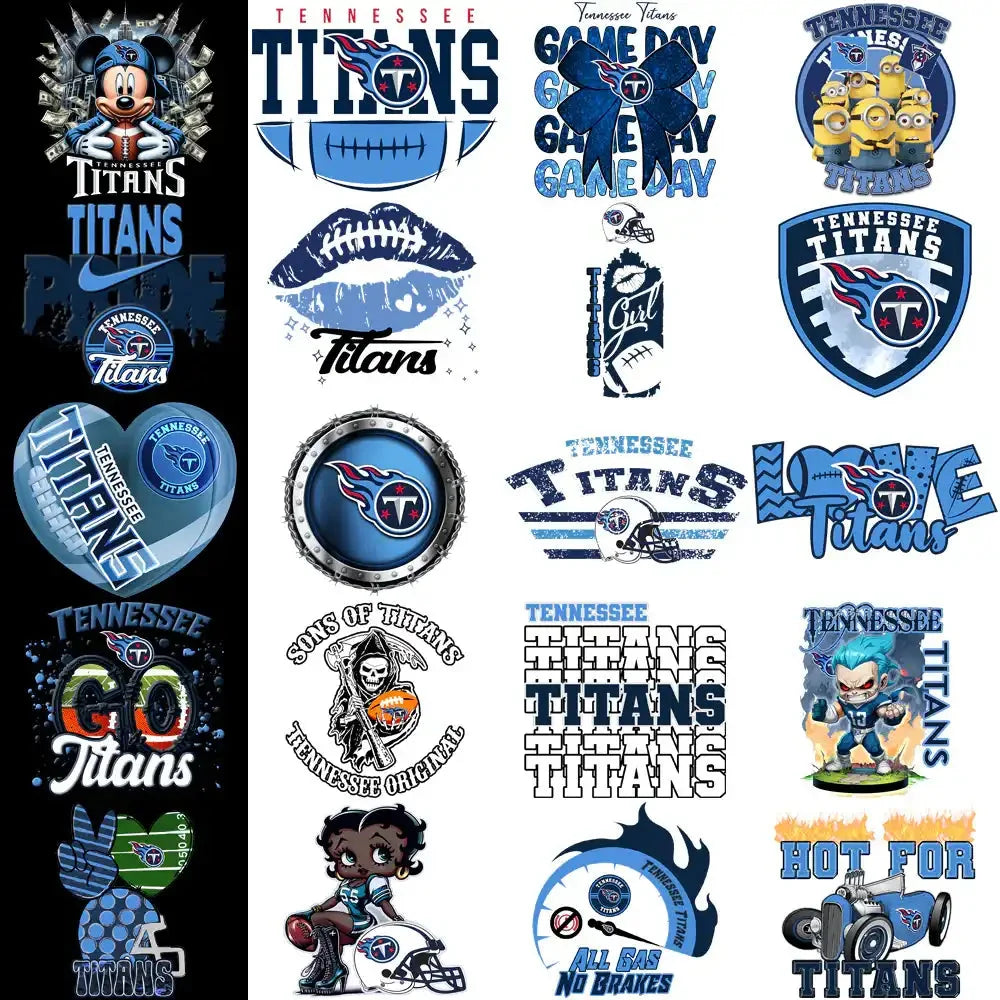 48 Tennessee Titans V1 Football Designs Bundle PNG