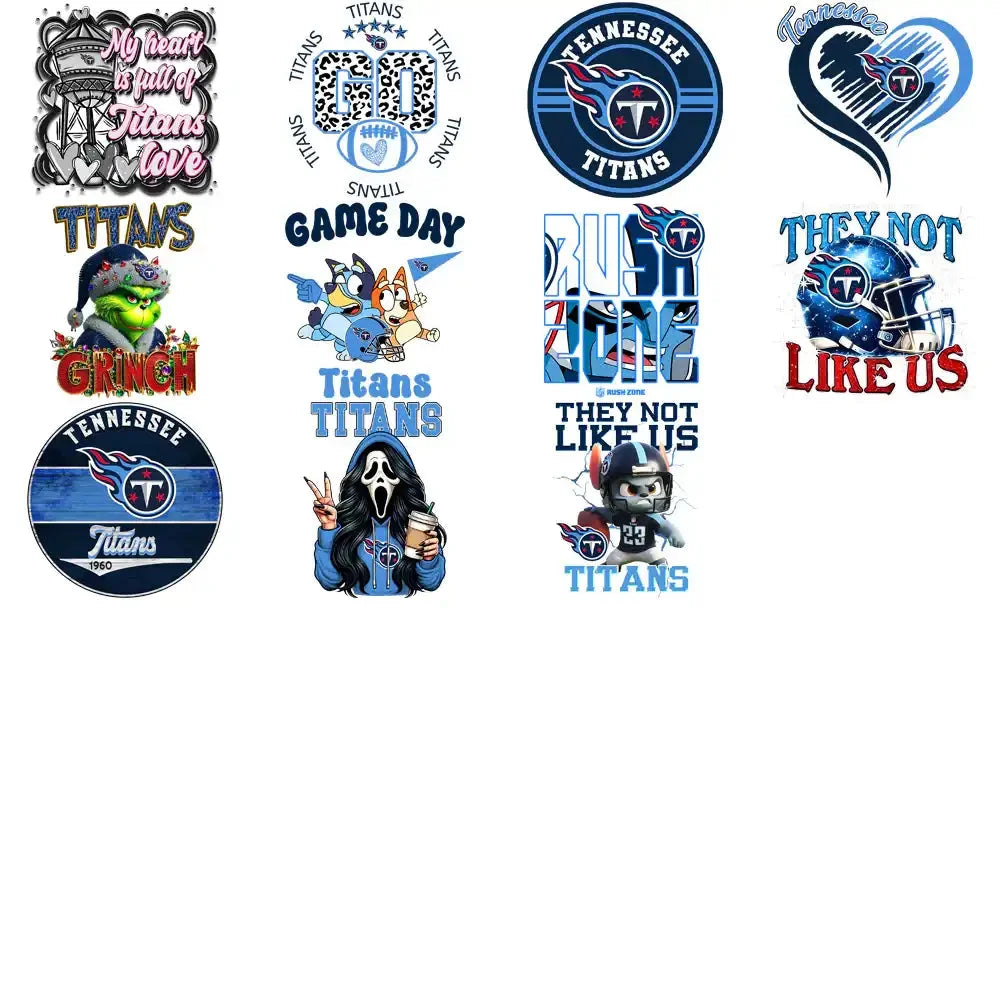 48 Tennessee Titans V2 Football Designs Bundle PNG