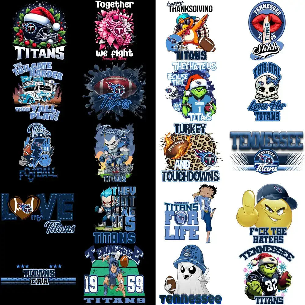48 Tennessee Titans V3 Football Designs Bundle PNG