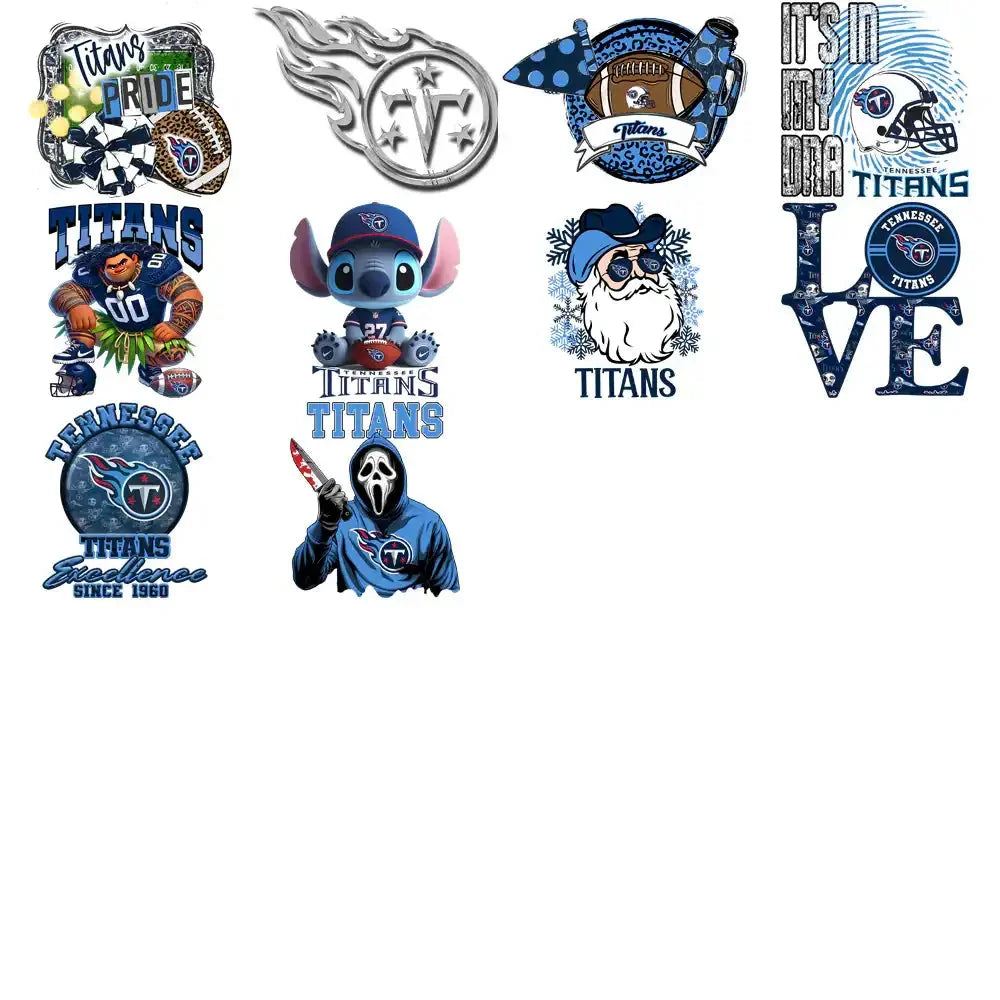 48 Tennessee Titans V3 Football Designs Bundle PNG