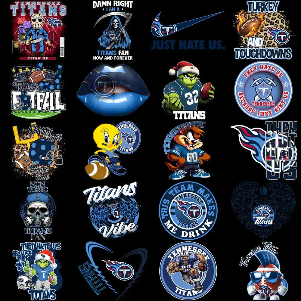 48 Tennessee Titans V4 Football Designs Bundle PNG