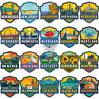 Load image into Gallery viewer, 48 Usa Popular States Badges Style Designs Bundle Png

