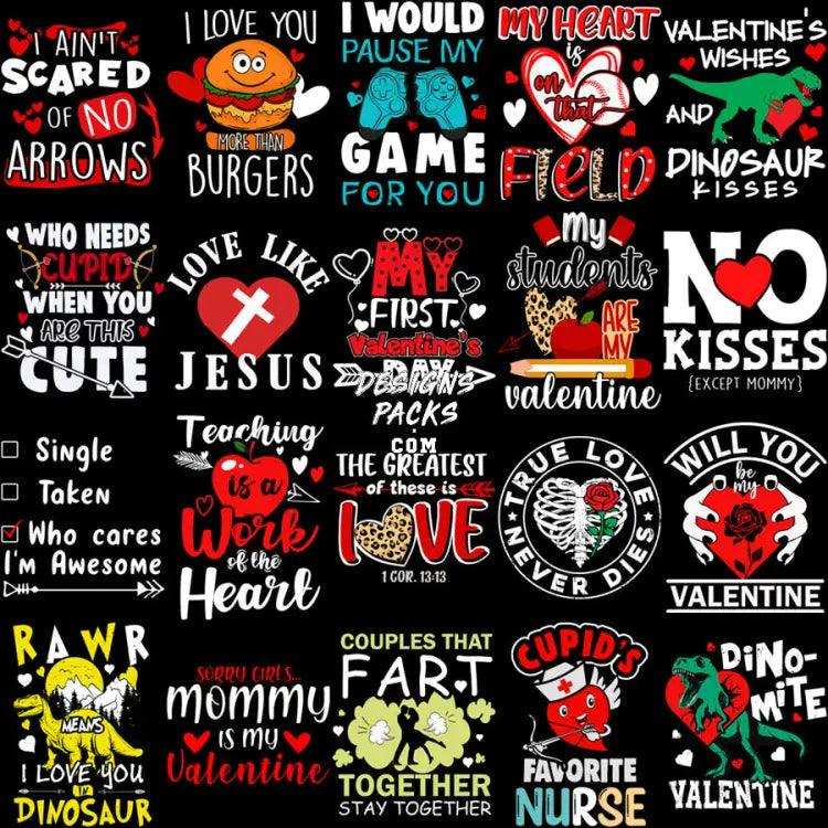 48 Valentine Love Mixed Designs Bundle Png