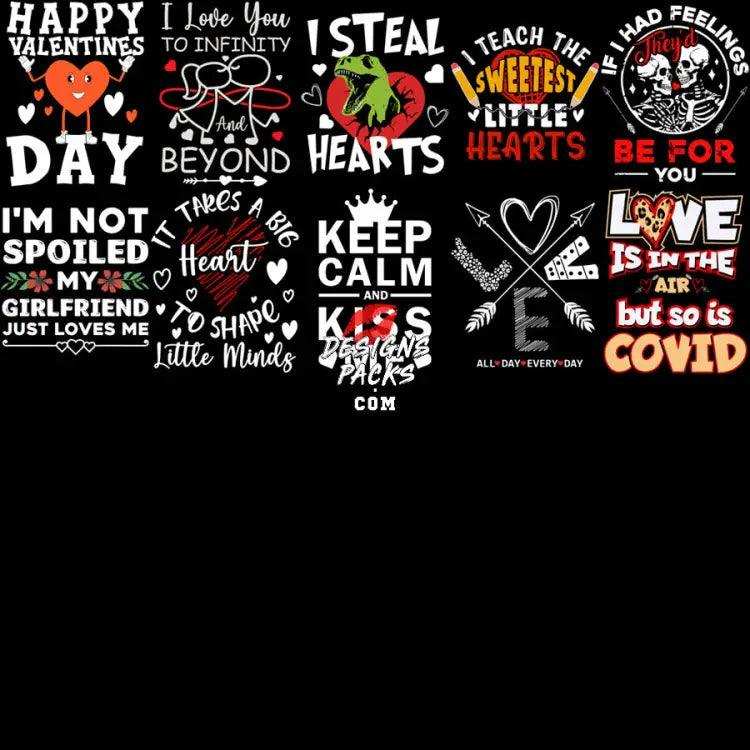 48 Valentine Love Mixed Designs Bundle Png
