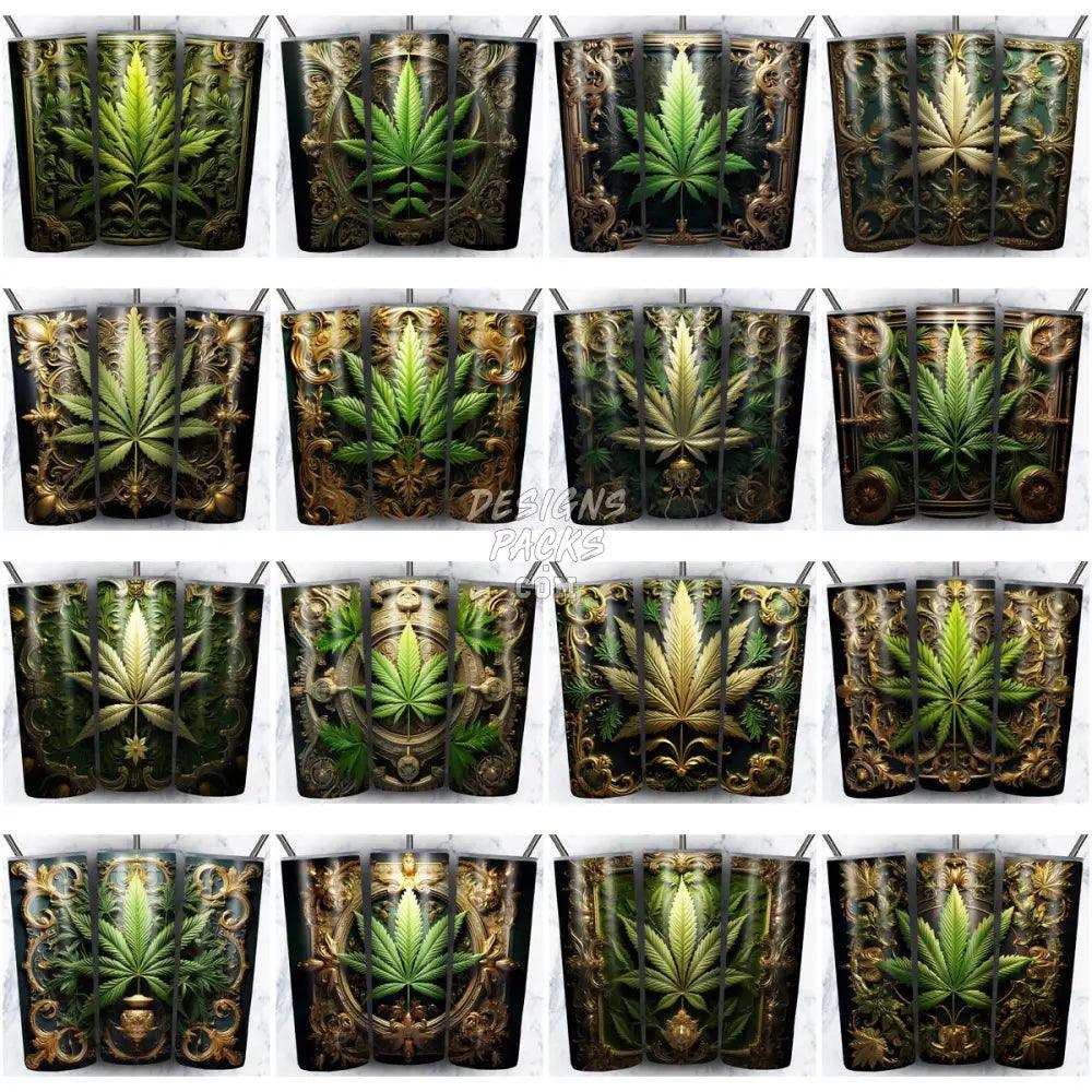 48 Weed Metallic Tumbler Wrap Bundle Jpg