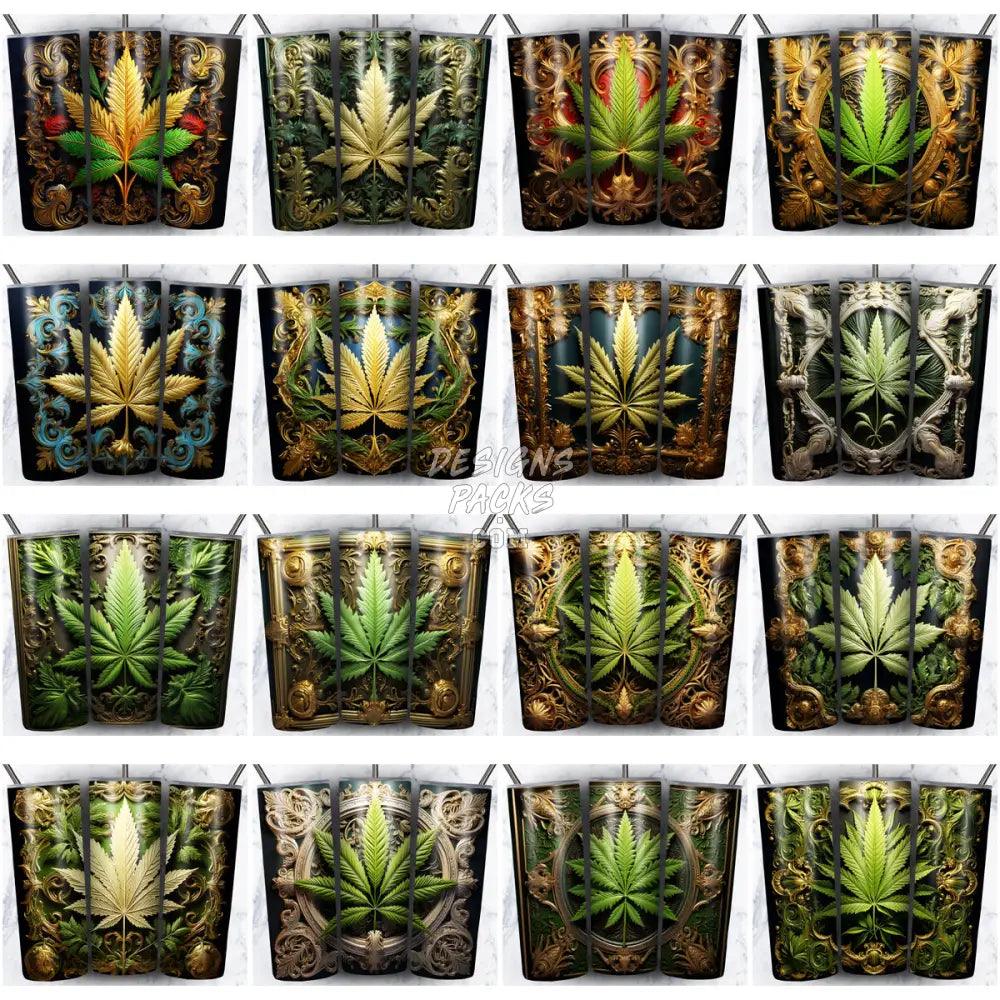 48 Weed Metallic Tumbler Wrap Bundle Jpg