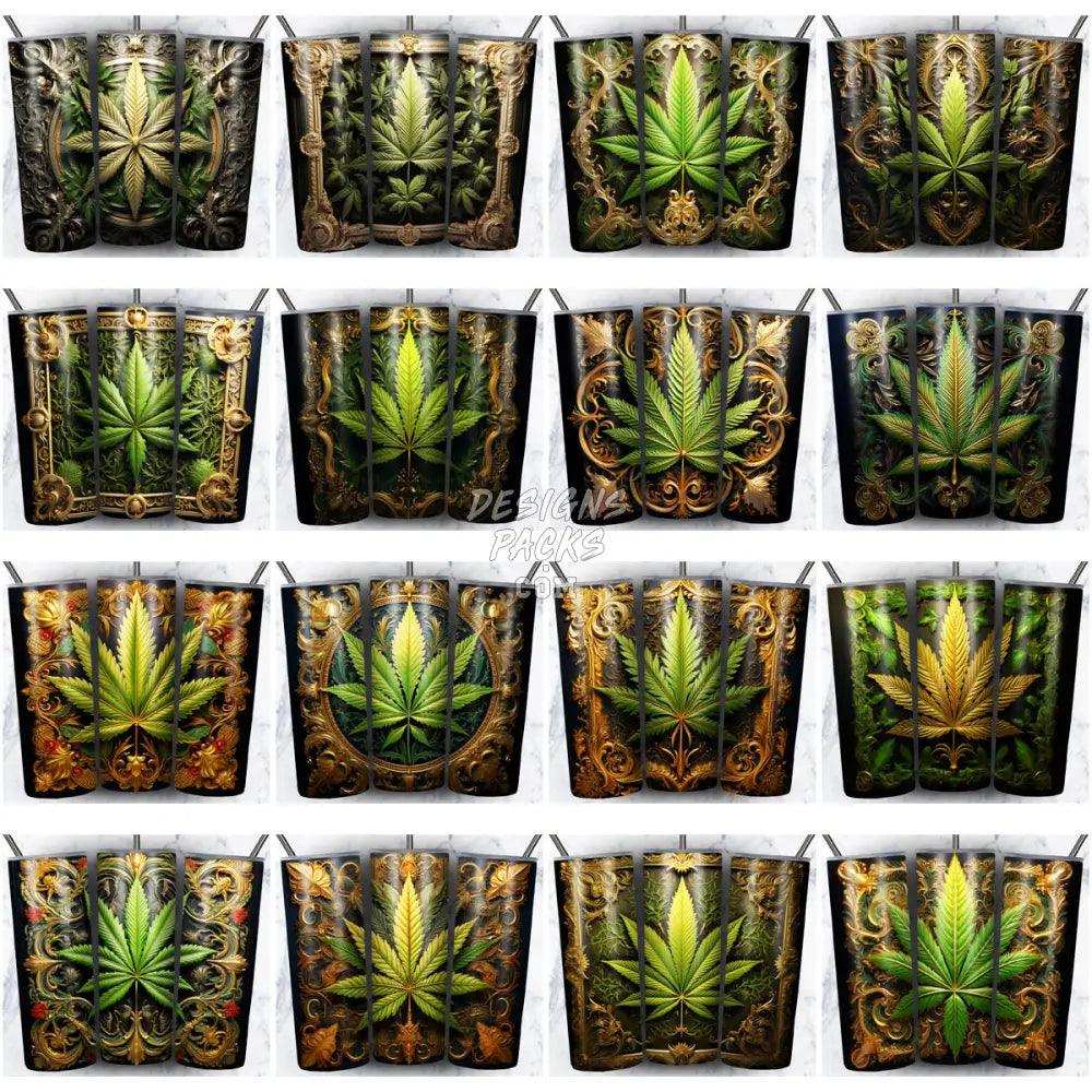 48 Weed Metallic Tumbler Wrap Bundle Jpg