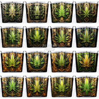 Load image into Gallery viewer, 48 Weed Metallic Tumbler Wrap Bundle Jpg
