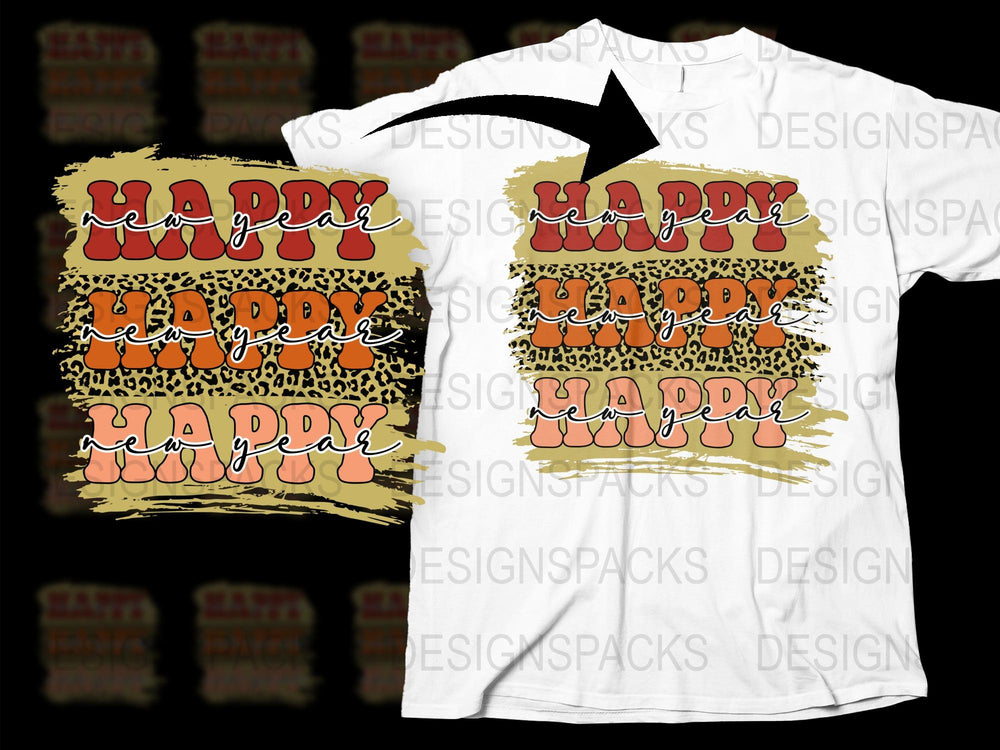 Happy Leopard Print T-Shirt, Vintage Inspired Graphic Tee, Casual Streetwear, Unique Gift Idea