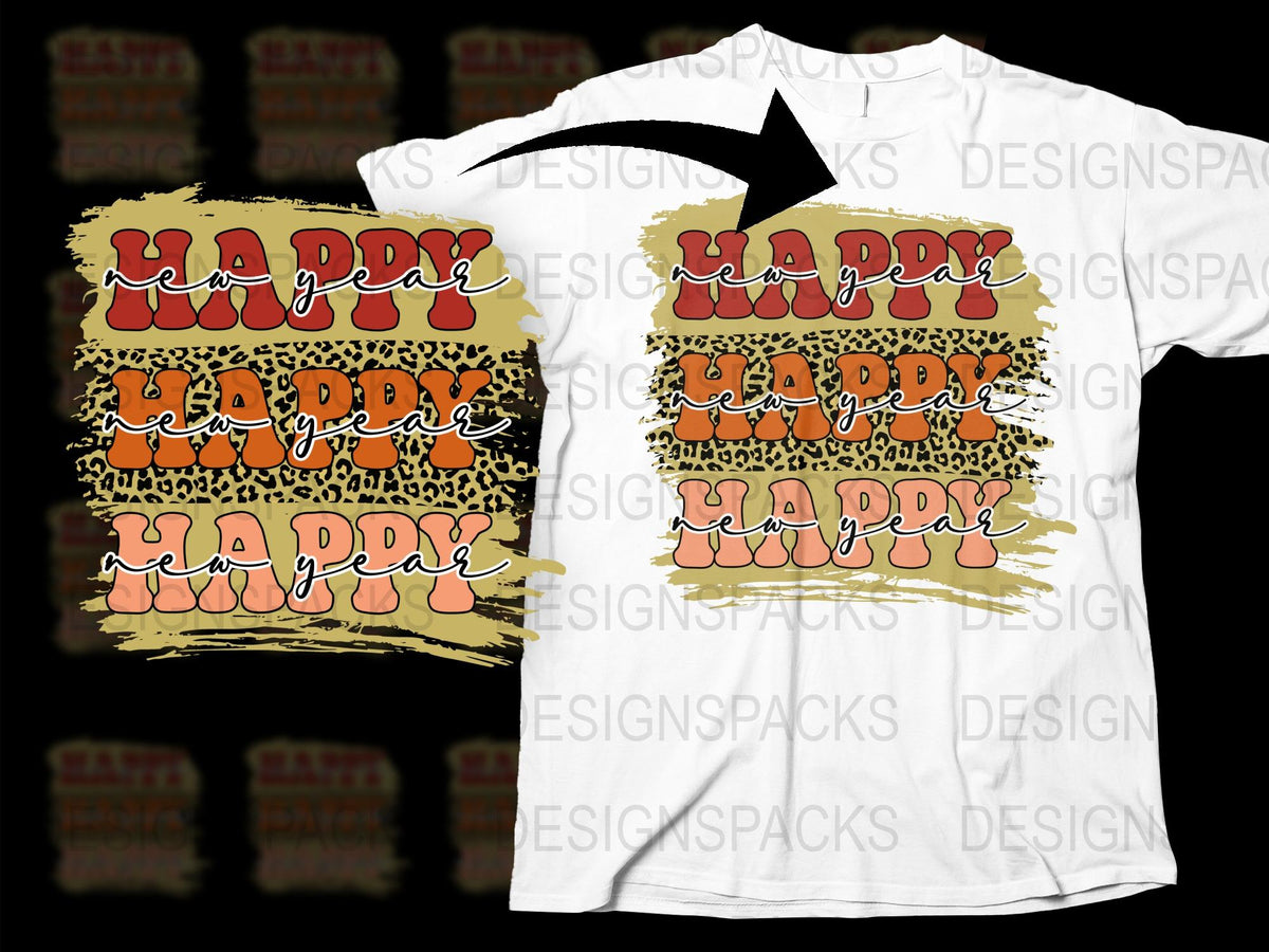 Happy Leopard Print T-Shirt, Vintage Inspired Graphic Tee, Casual Streetwear, Unique Gift Idea