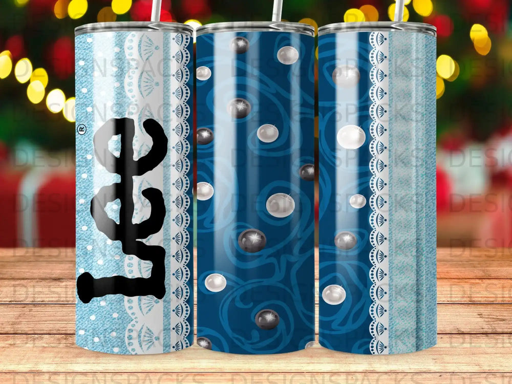 Lee Script Blue Pearl Swirl Light Blue Dotted Lace product type