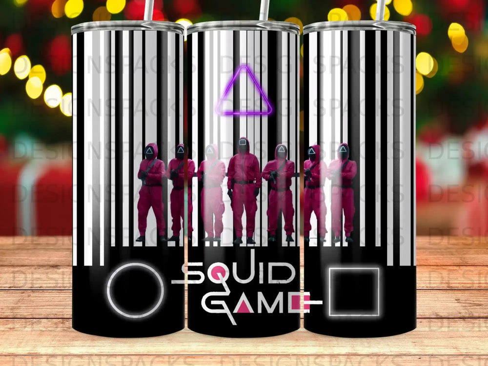 Squid Game guards geometric stripes design product type