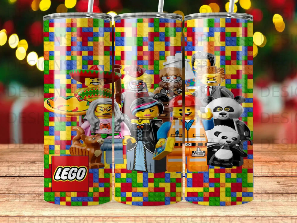 LEGO Bricks Colorful Minifigures Characters Tumbler product type