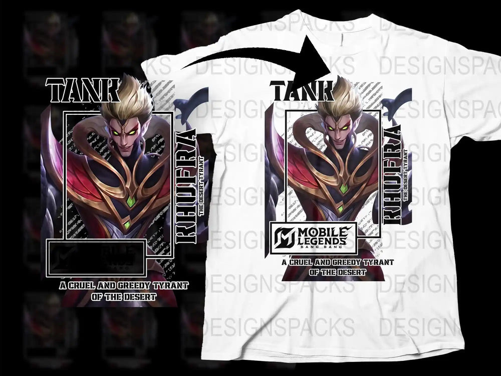 Mobile Legends Tank T-Shirt, Hero Design, Gamer Apparel, Graphic Tee, Unisex Clothing, Gift for Gamers