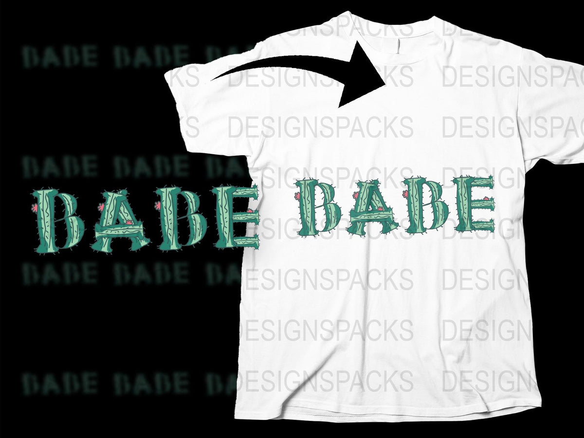 Babe Graphic T-Shirt, Trendy Text Design Tee, White Casual Streetwear, Unisex Fashion Top
