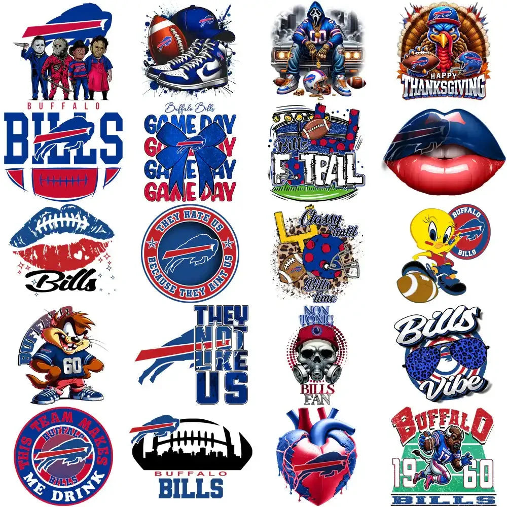49 Buffalo Bills V4 Football Designs Bundle PNG