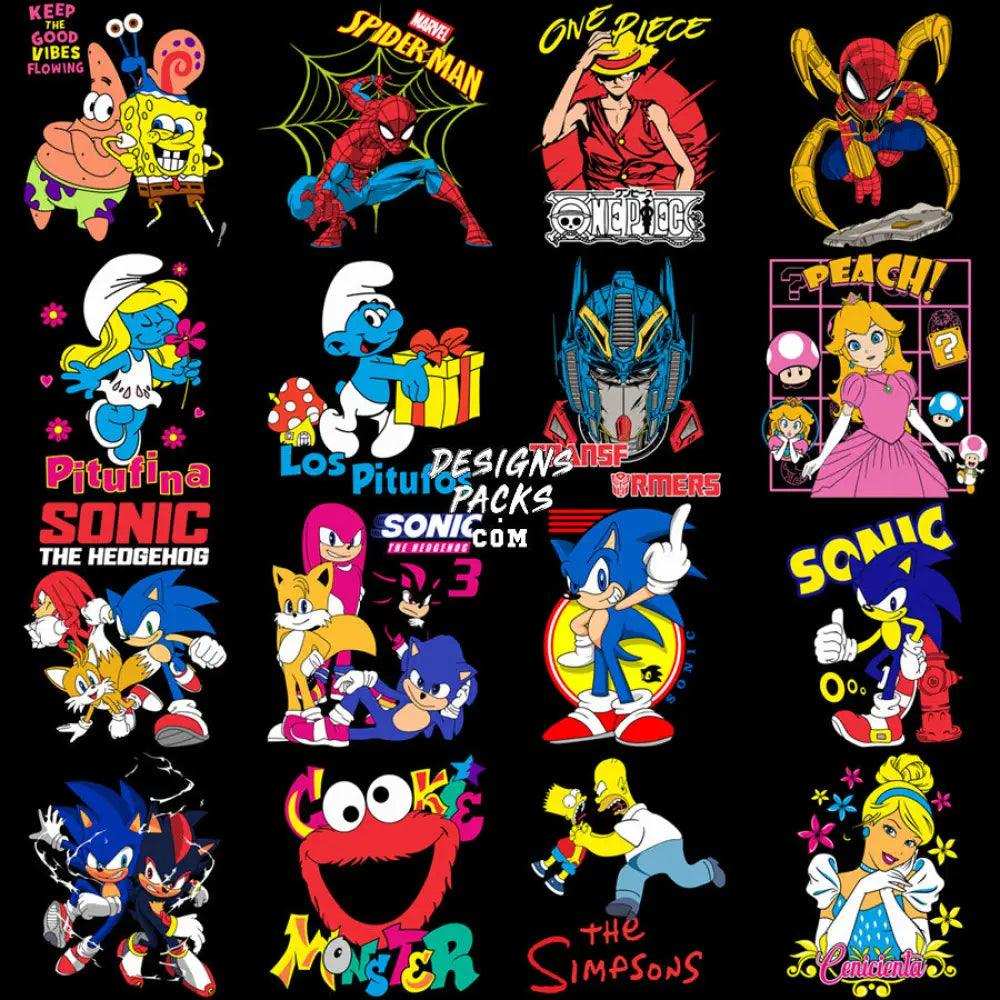 49 Cartoon Anime Gaming Mix Designs Bundle Png
