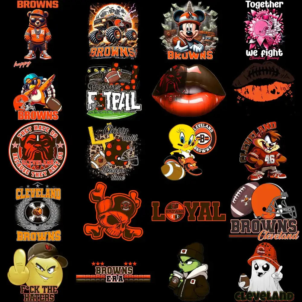 49 Cleveland Browns V2 Football Designs Bundle PNG