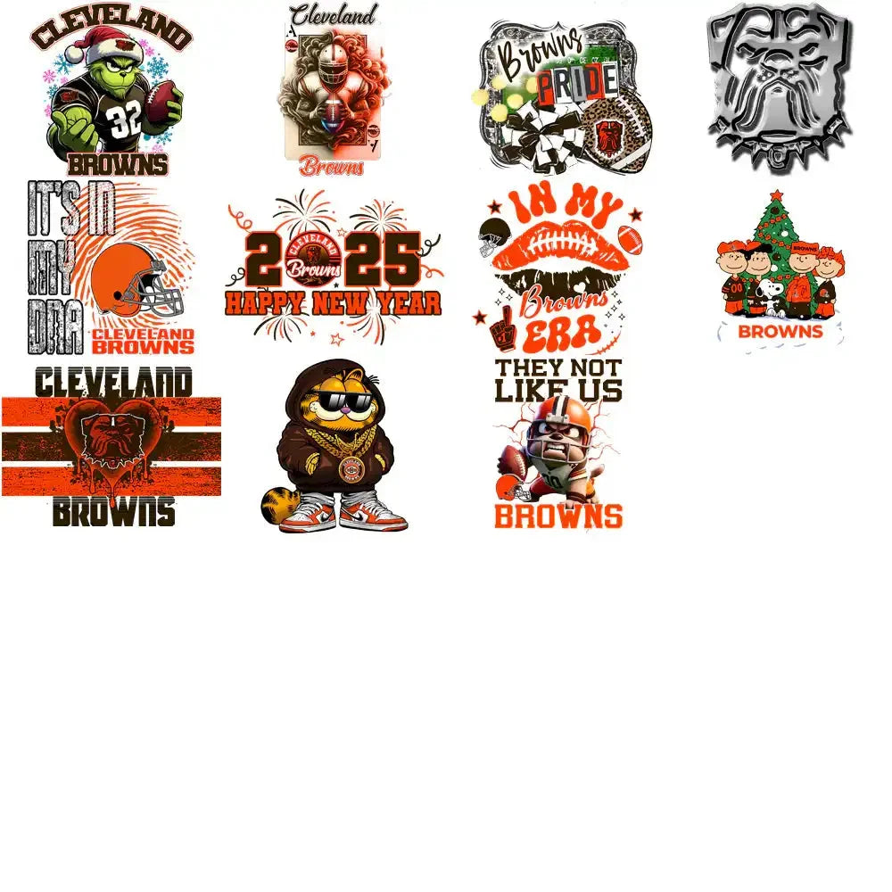49 Cleveland Browns V2 Football Designs Bundle PNG