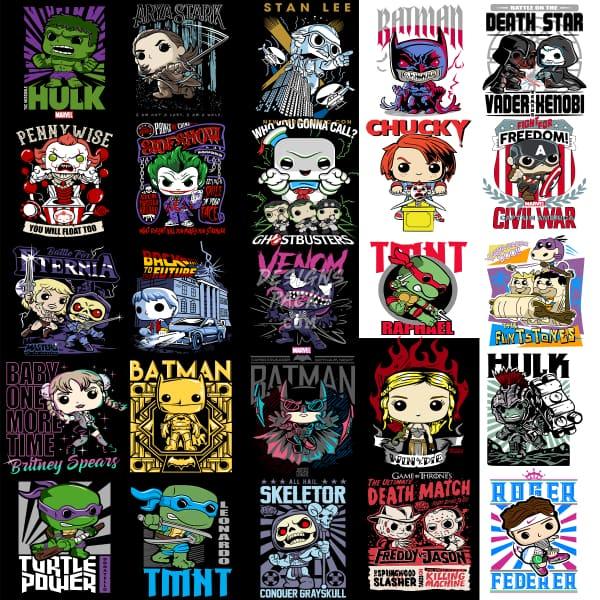 49 Funko Popculture Designs Bundle PNG PDF DESIGNSPACKS