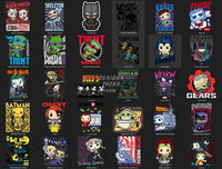 Load image into Gallery viewer, 49 Funko Popculture Designs Bundle PNG PDF DESIGNSPACKS

