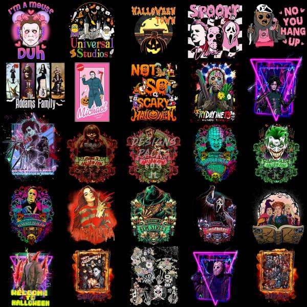 49 Halloween Mix Horror Designs Bundle Png