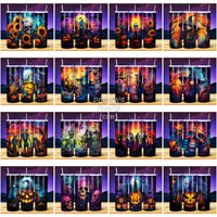 Load image into Gallery viewer, 49 Halloween Watercolor Ink Tumbler Wrap Bundle Jpg
