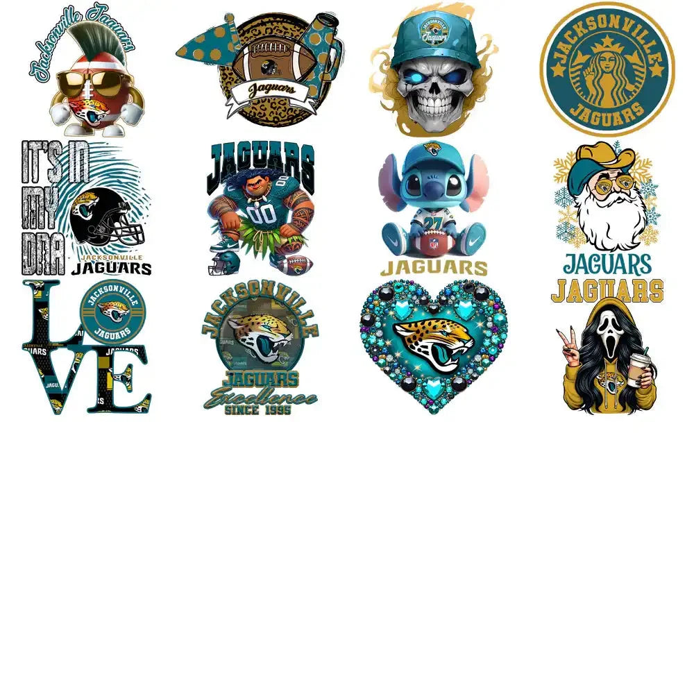 49 Jacksonville Jaguars V2 Football Designs Bundle PNG