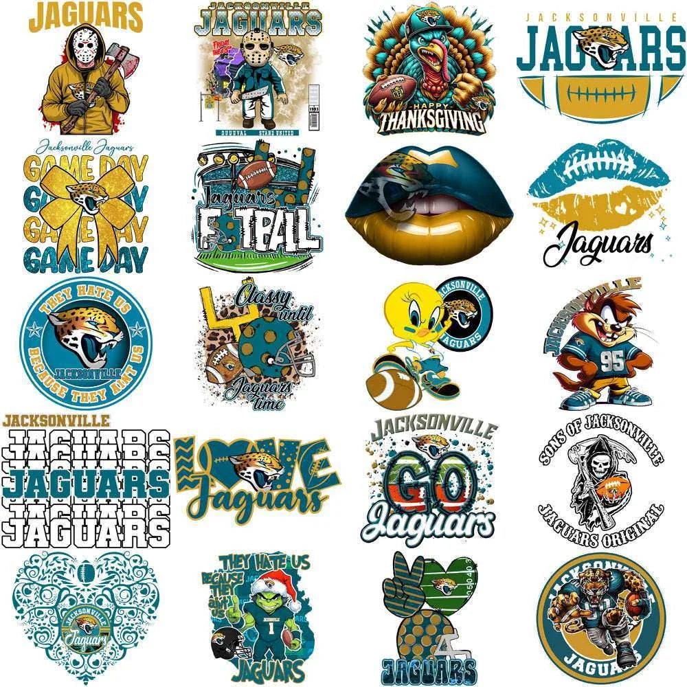 49 Jacksonville Jaguars V4 Football Designs Bundle PNG