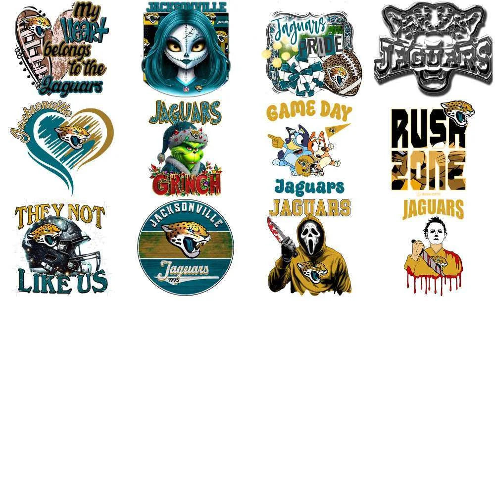 49 Jacksonville Jaguars V4 Football Designs Bundle PNG