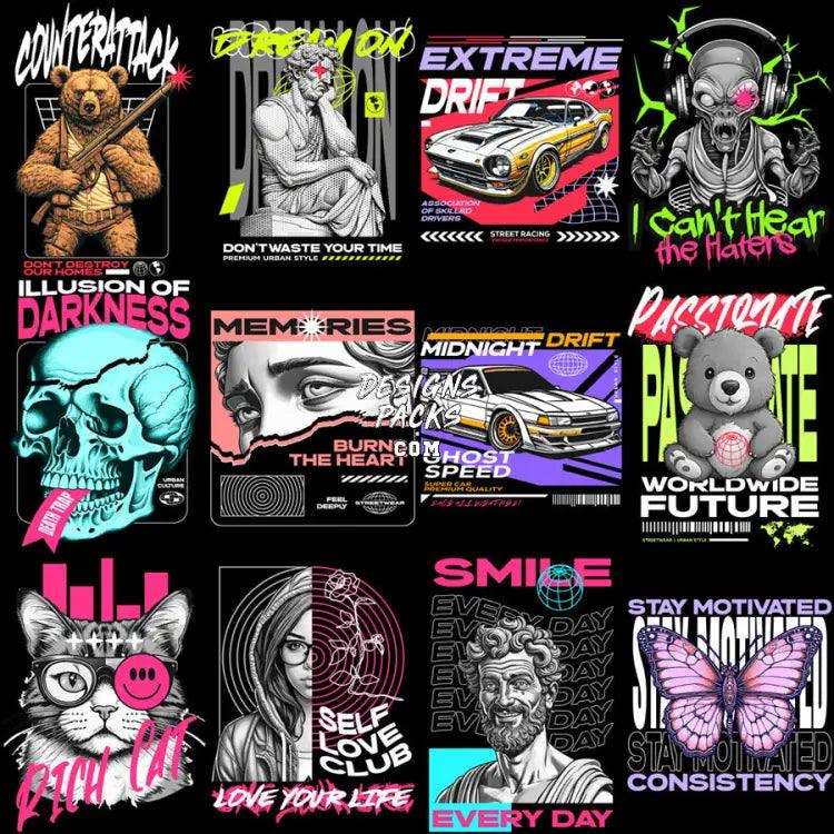 49 Mixed Streetwear Brand Designs Bundle Png