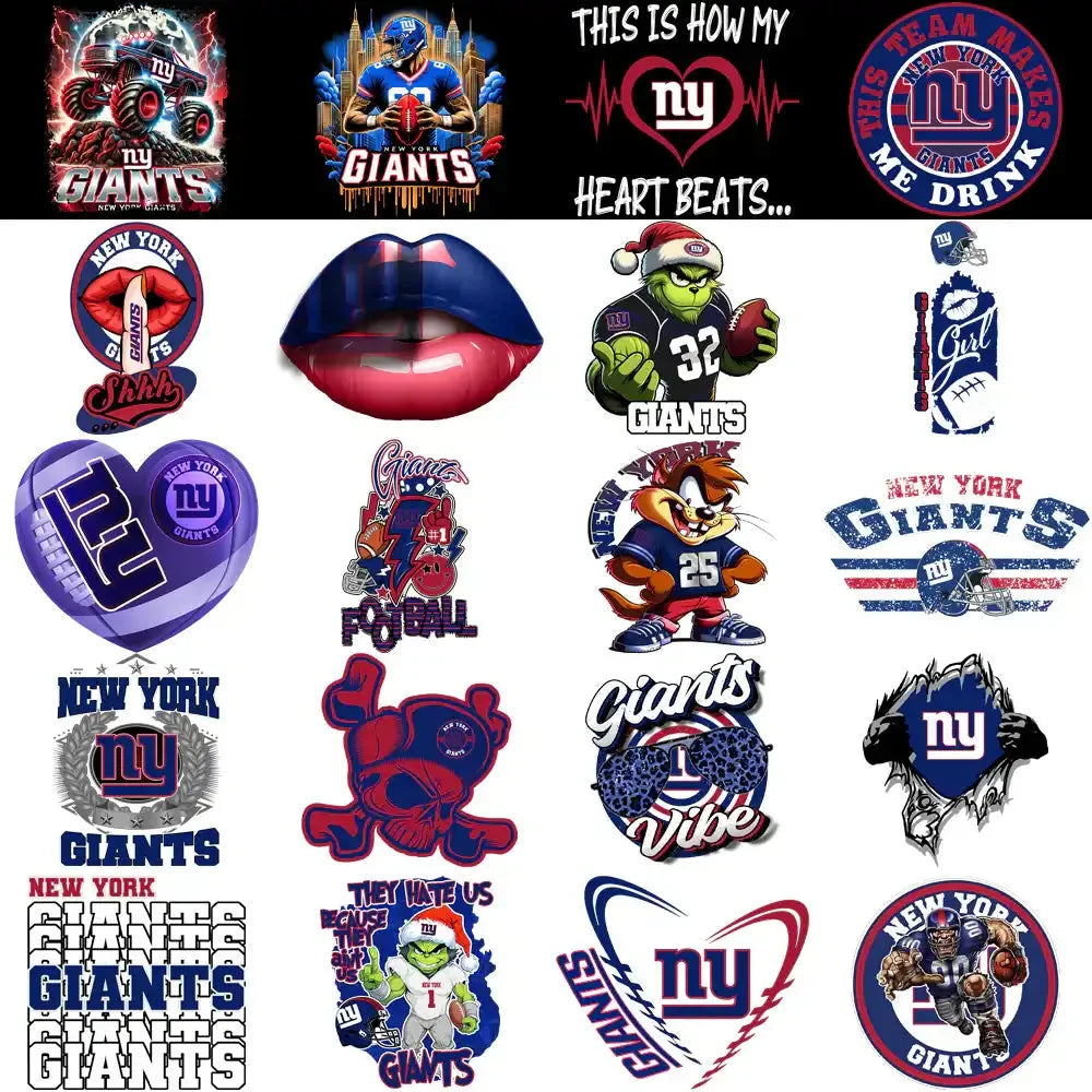 49 New York Giants V1 Football Designs Bundle PNG