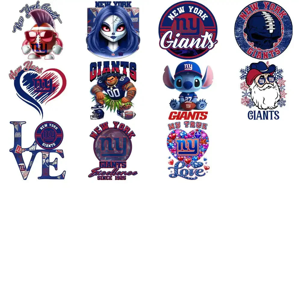 49 New York Giants V1 Football Designs Bundle PNG