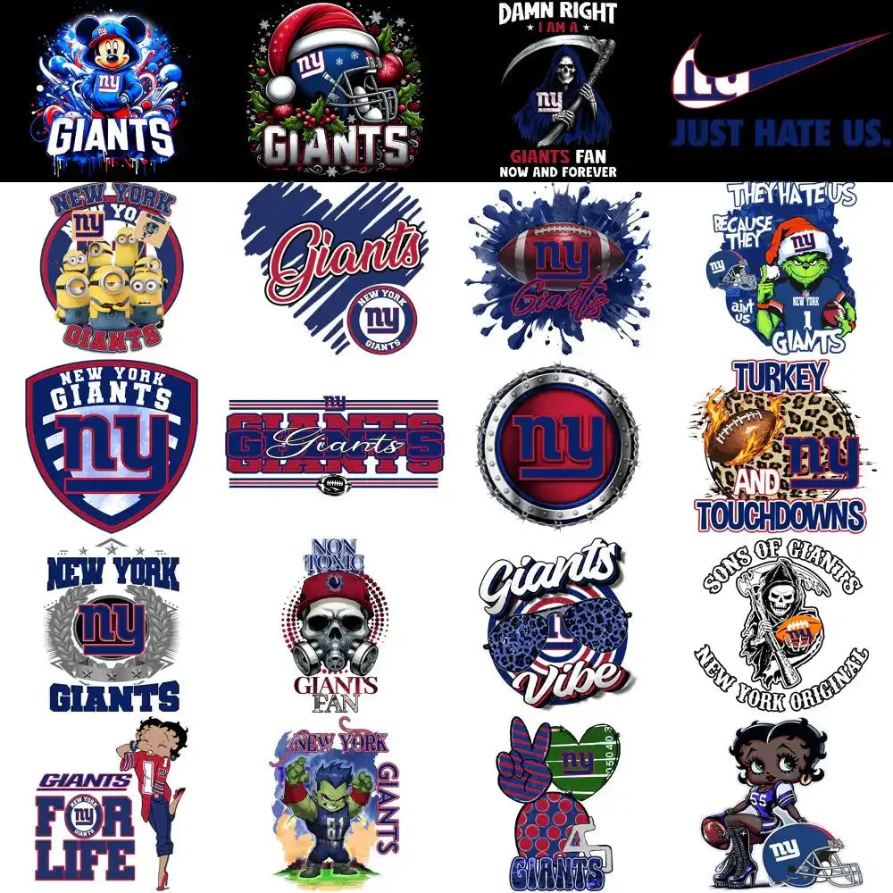 49 New York Giants V3 Football Designs Bundle PNG