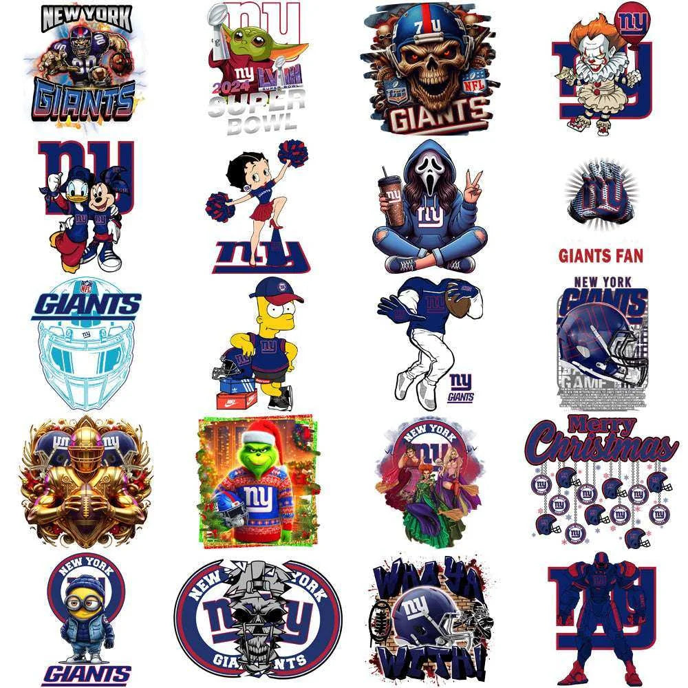 49 New York Giants V4 Football Designs Bundle PNG
