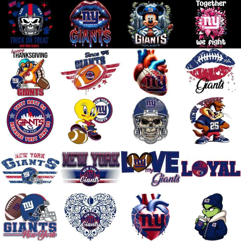 49 New York Giants V4 Football Designs Bundle PNG