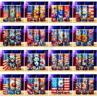 Load image into Gallery viewer, 49 Patriotic Grafitti Tumbler Wrap Bundle Jpg
