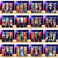 Load image into Gallery viewer, 49 Patriotic Grafitti Tumbler Wrap Bundle Jpg

