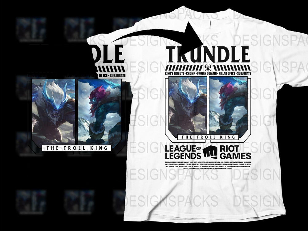 League of Legends Troll King Themed T-Shirt, Gaming Apparel, Riot Games Merchandise