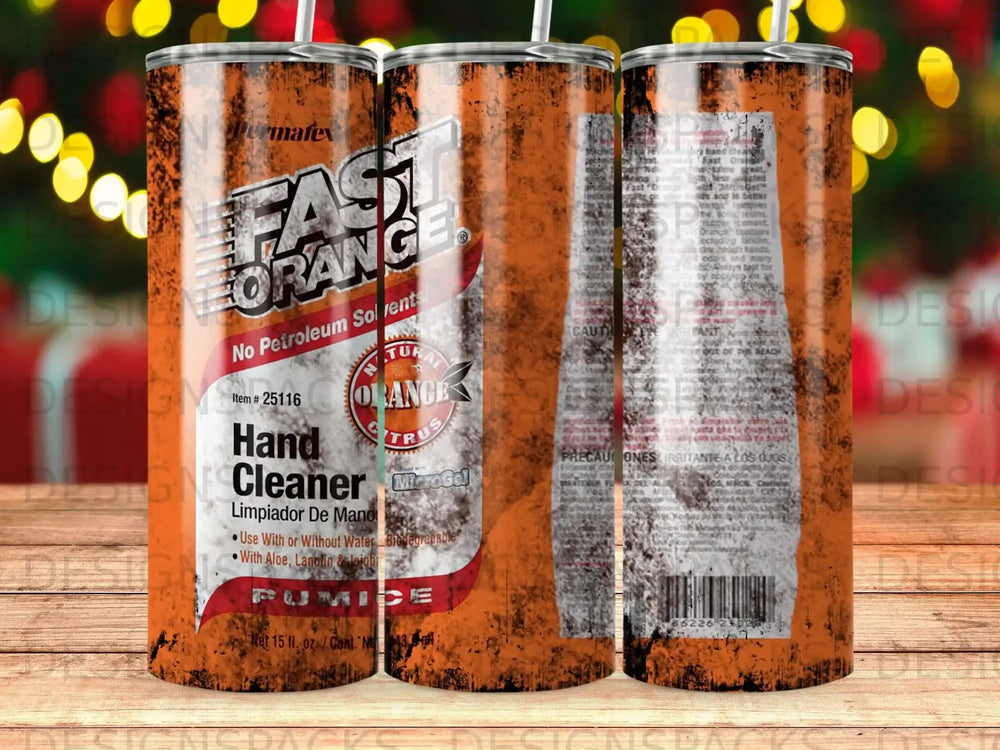 Fast Orange hand cleaner bottle with citrus scent, no petroleum solvents.