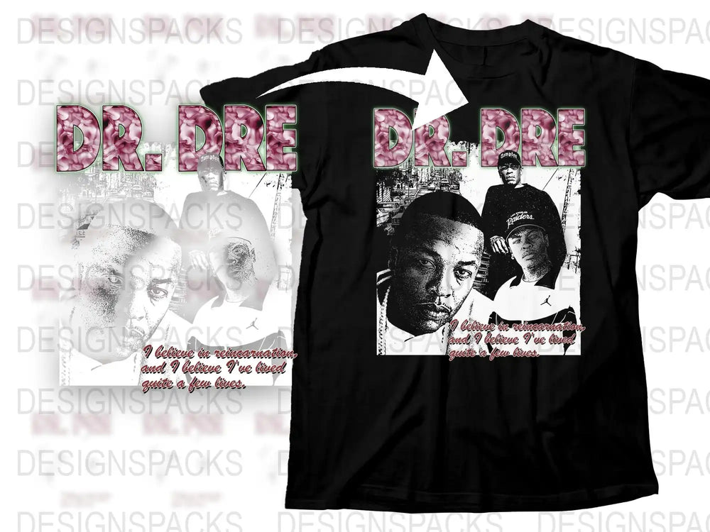 Vintage Dr. Dre Graphic T-Shirt, Hip Hop Legend Print, Classic Rap Tee, Urban Streetwear, Collector's Item, Nostalgic Music Shirt