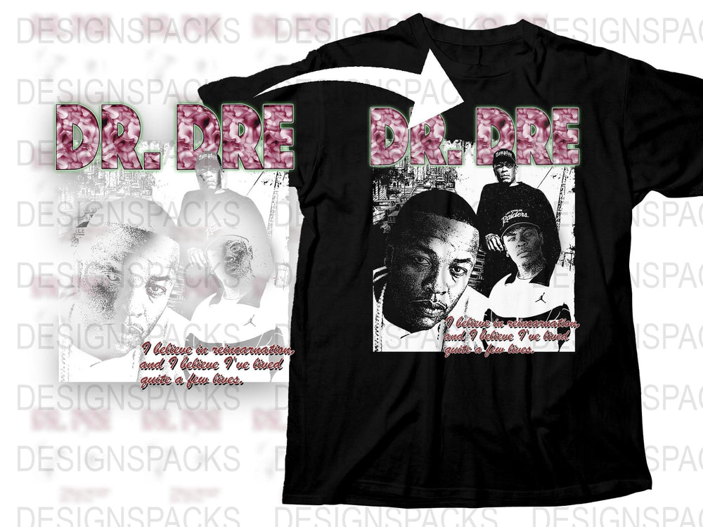Vintage Dr. Dre Graphic T-Shirt, Hip Hop Legend Print, Classic Rap Tee, Urban Streetwear, Collector's Item, Nostalgic Music Shirt