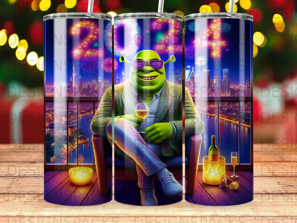 Glam Ogre 2024 Celebration Tumbler Digital Wrap Design