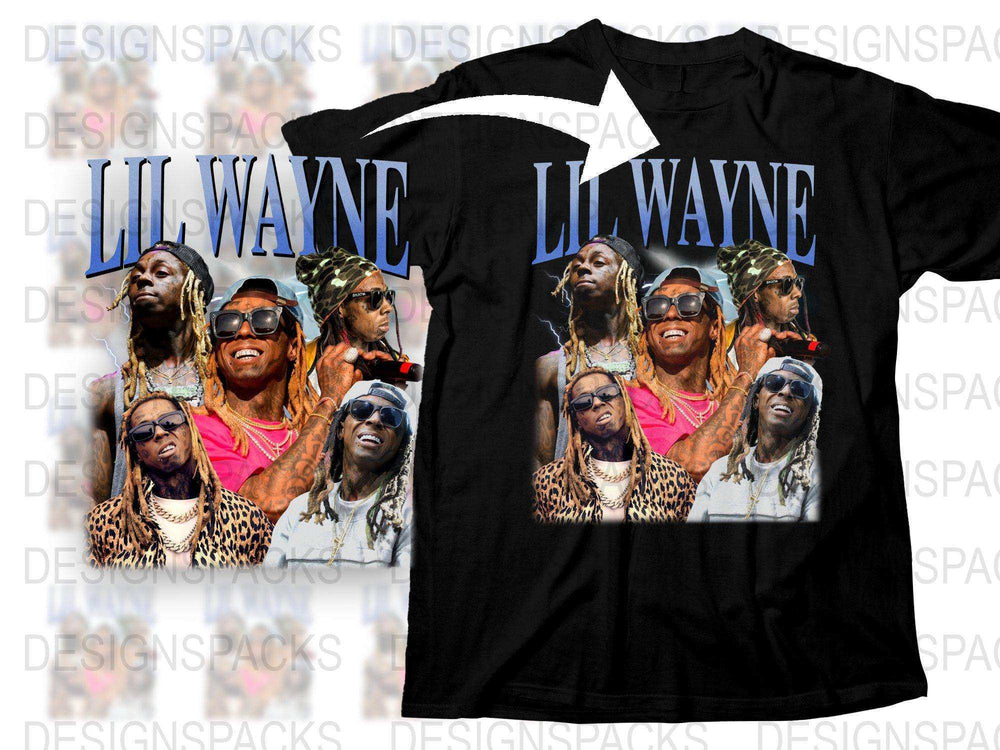 Lil Wayne Graphic T-Shirt, Hip Hop Artist, Music Fan Tee, Custom Print Top, Unisex Rap Shirt, Trendy Celebrity Merchandise