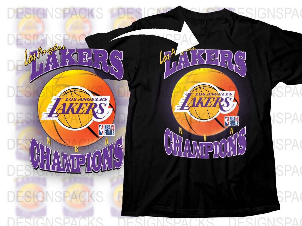 Los Angeles Basketball Team Champions T-Shirt, Purple and Gold Graphic Tee, Sports Fan Apparel