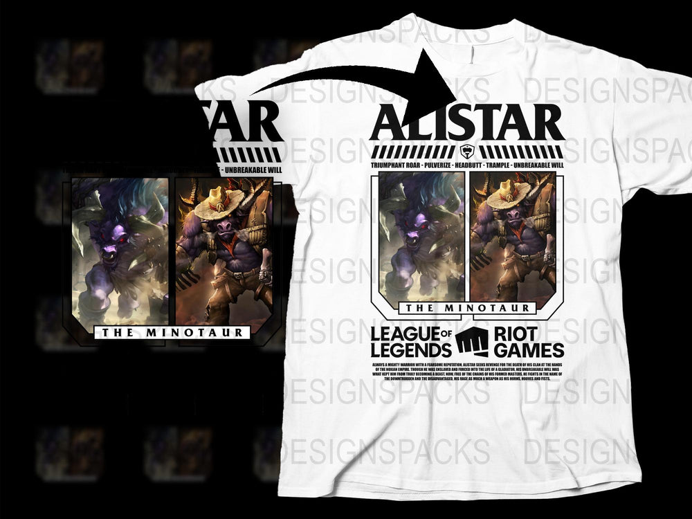 League of Legends Allstar Minotaur T-Shirt, Gamer Apparel, Graphic Tee, Riot Games Merchandise