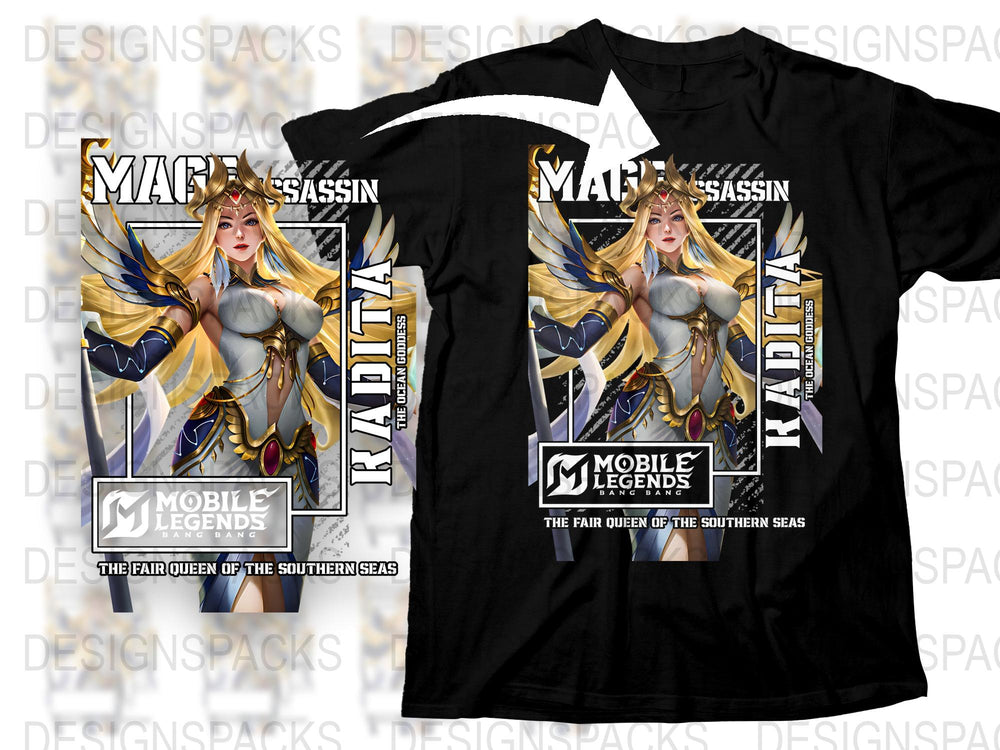 Mobile Legends Radiant Assassin T-Shirt, Graphic Tee, Gaming Merch, Unisex Shirt Design, Fair Queen of the Southern Seas